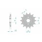 Pignon AFAM acier standard 21300 - 520 Pignon AFAM acier standard 21300 - 520