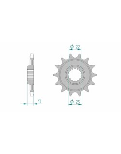 Pignon AFAM acier standard 94902 - 525