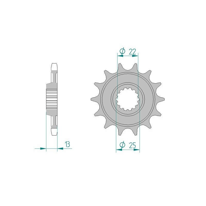 Pignon AFAM acier standard 94902 - 525 Pignon AFAM acier standard 94902 - 525