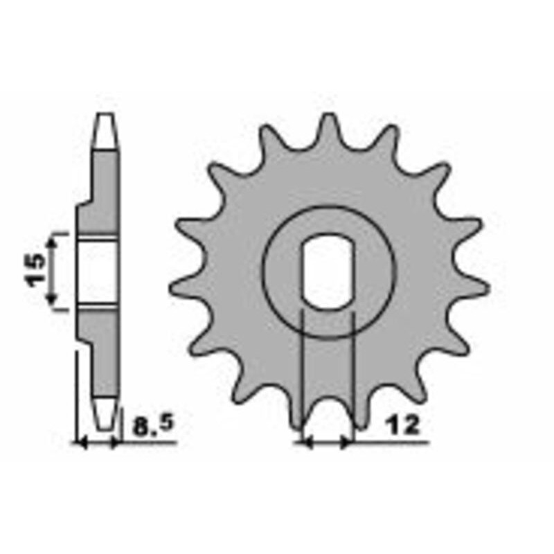 Pignon PBR acier standard 2240 - 415 Pignon PBR acier standard 2240 - 415