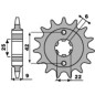 Pignon PBR acier standard 276 - 520 Pignon PBR acier standard 276 - 520