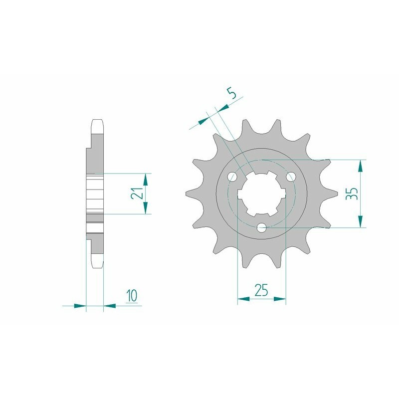 Pignon AFAM acier standard 22602 - 525 Pignon AFAM acier standard 22602 - 525