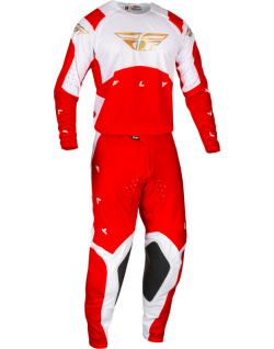 Pantalon FLY RACING Evolution DST Podium - rouge/blanc/rouge Iridium