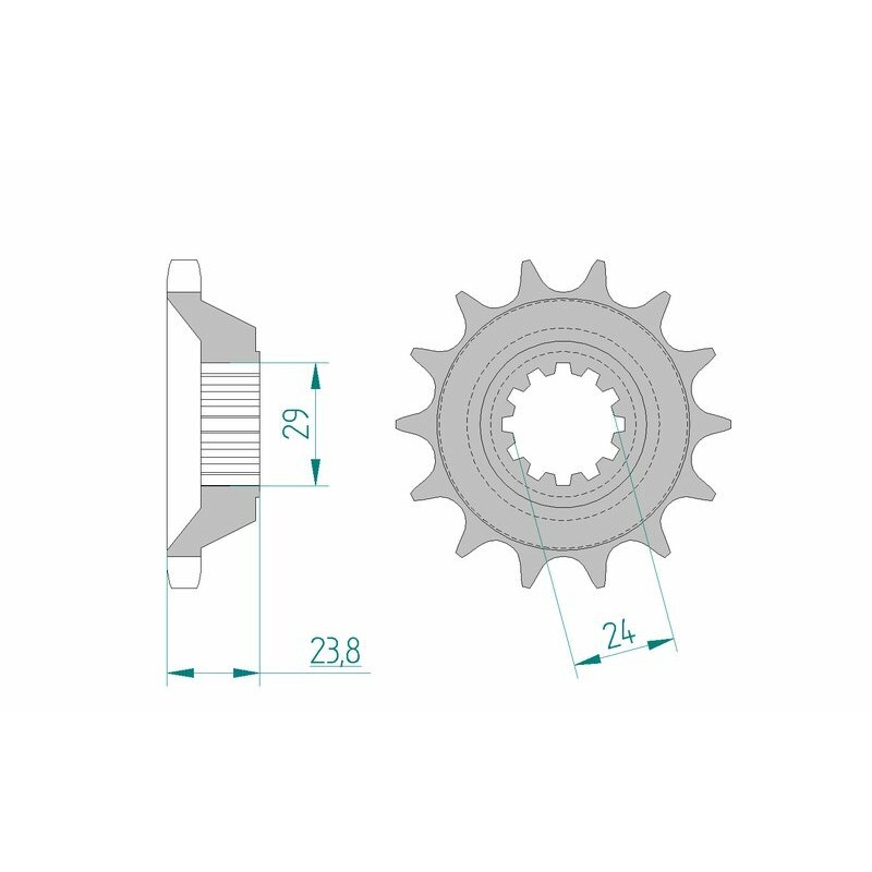 Pignon AFAM acier standard 24806 - 530 Pignon AFAM acier standard 24806 - 530