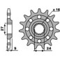 Pignon PBR acier standard 2192 - 520 Pignon PBR acier standard 2192 - 520