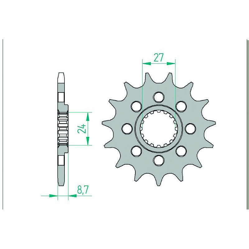 Pignon AFAM acier standard 22902 - 520 Pignon AFAM acier standard 22902 - 520