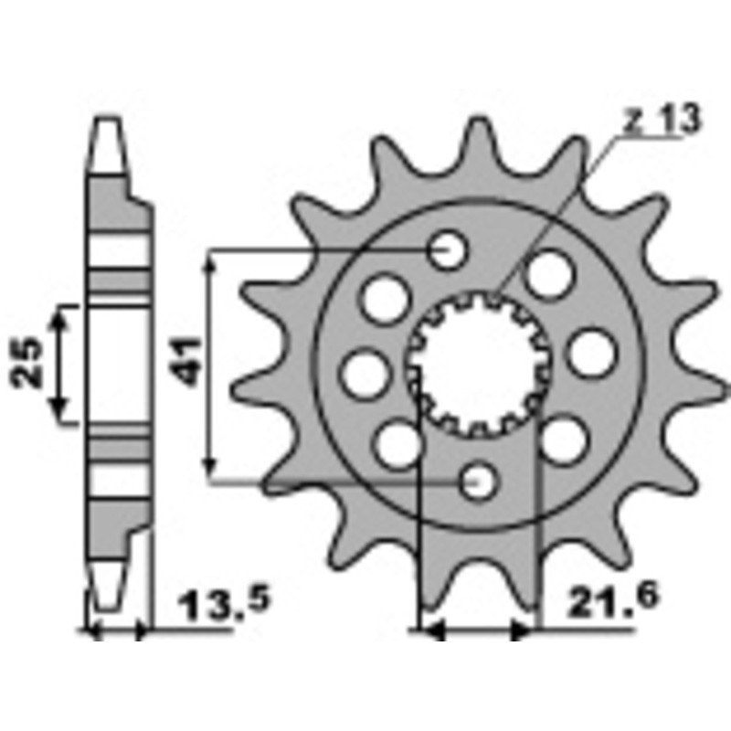 Pignon PBR acier standard 2099 - 520 Pignon PBR acier standard 2099 - 520