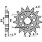 Pignon PBR acier standard 2099 - 520 Pignon PBR acier standard 2099 - 520
