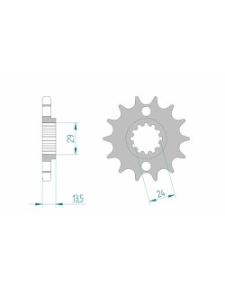 Pignon AFAM acier standard 24801 - 630