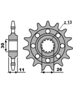 Pignon PBR acier standard 579M - 520