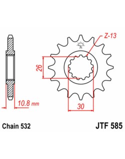 Pignon JT SPROCKETS acier standard 585 - 532