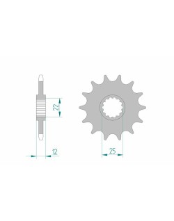 Pignon AFAM acier anti-boue 94313 - 520