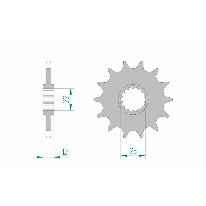 Pignon AFAM acier anti-boue 94313 - 520 Pignon AFAM acier anti-boue 94313 - 520