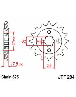 Pignon JT SPROCKETS acier standard 294 - 530