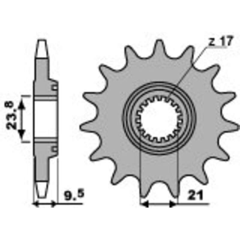 Pignon PBR acier standard 2134 - 520 Pignon PBR acier standard 2134 - 520