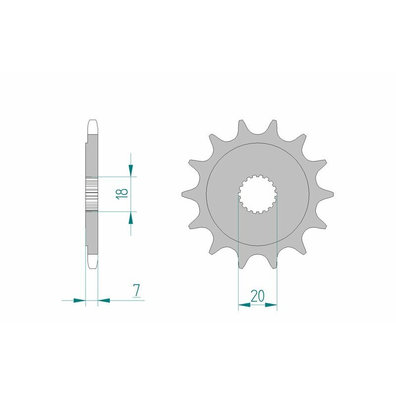 Pignon AFAM acier standard 22202 - 520 Pignon AFAM acier standard 22202 - 520