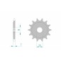 Pignon AFAM acier standard 22202 - 520 Pignon AFAM acier standard 22202 - 520