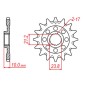 Pignon JT SPROCKETS acier anti-boue 1443 - 520 Pignon JT SPROCKETS acier anti-boue 1443 - 520
