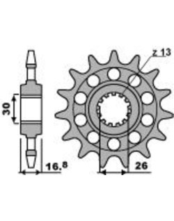 Pignon PBR acier standard 347M - 520