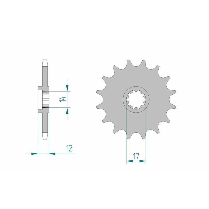 Pignon AFAM acier standard 58102 - 420 Pignon AFAM acier standard 58102 - 420