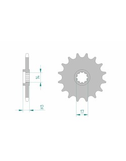 Pignon AFAM acier standard 58102 - 420