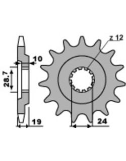 Pignon PBR acier standard 532 - 530