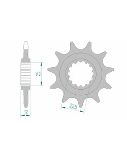 Pignon AFAM acier standard 97200 - 520