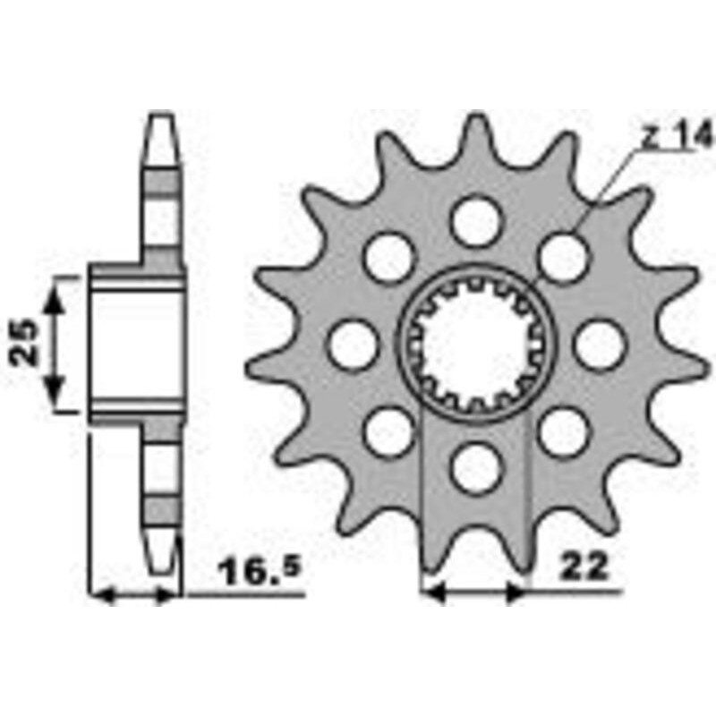 Pignon PBR acier standard 2171 - 520 Pignon PBR acier standard 2171 - 520
