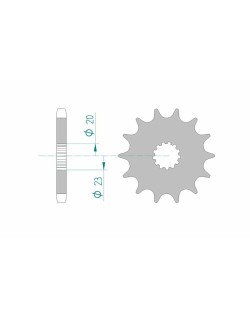 Pignon AFAM acier standard 22403 - 530