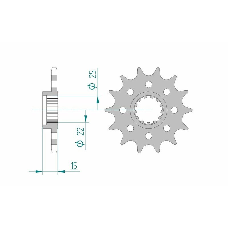 Pignon AFAM acier standard 24509 - 520 Pignon AFAM acier standard 24509 - 520