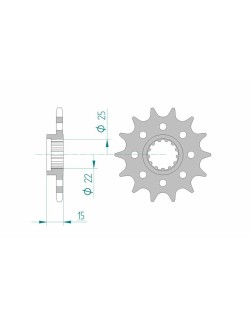 Pignon AFAM acier standard 24509 - 520
