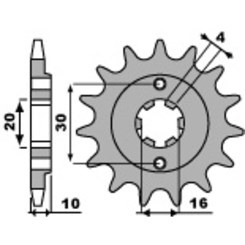 Pignon PBR acier standard 720 - 520 Pignon PBR acier standard 720 - 520