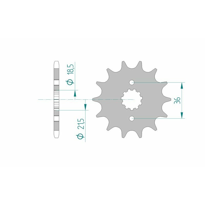 Pignon AFAM acier standard 20304 - 520 Pignon AFAM acier standard 20304 - 520