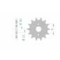 Pignon AFAM acier standard 20304 - 520 Pignon AFAM acier standard 20304 - 520