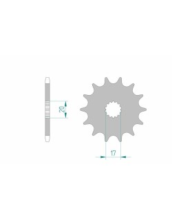 Pignon AFAM acier anti-boue 21203 - 520