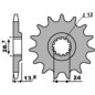 Pignon PBR acier standard 2077 - 530 Pignon PBR acier standard 2077 - 530