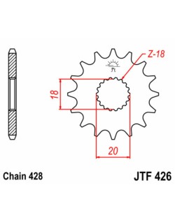Pignon JT SPROCKETS acier standard 426 - 428