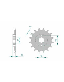 Pignon AFAM acier standard 49100 - 420