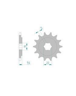 Pignon AFAM acier standard 20309 - 520