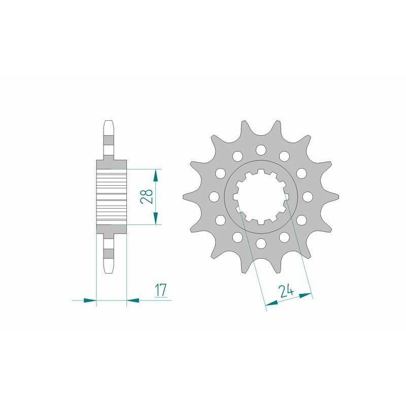 Pignon AFAM acier standard 20511 - 520 Pignon AFAM acier standard 20511 - 520