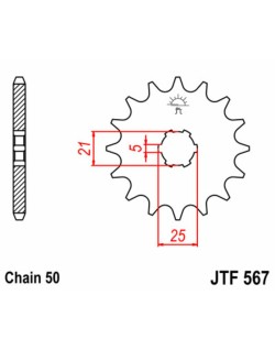 Pignon JT SPROCKETS acier standard 567 - 530