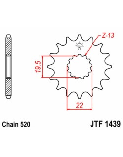 Pignon JT SPROCKETS acier standard 1439 - 520