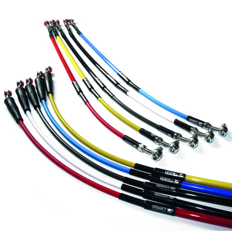 Durite de frein VENHILL argent/raccord inox Honda Durite de frein VENHILL argent/raccord inox Honda