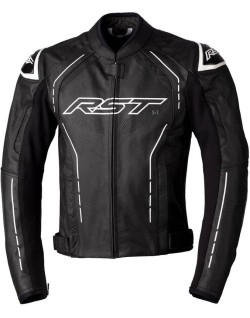 Veste RST S1 CE cuir - noir/noir/blanc