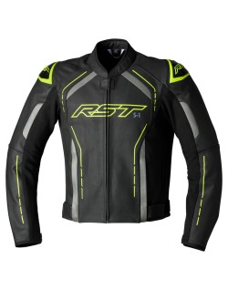 Veste RST S1 cuir homme - Neon yellow