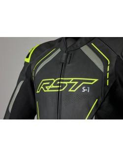 Veste RST S1 cuir homme - Neon yellow