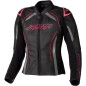 Veste femme RST S1 CE cuir - noir/rose fluo