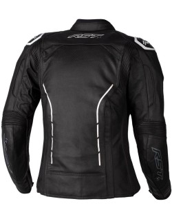 Veste femme RST S1 CE cuir - noir/blanc