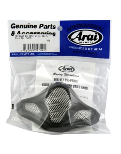 Ventilation menton ARAI grille extérieure Frost Black pour casque MX-V