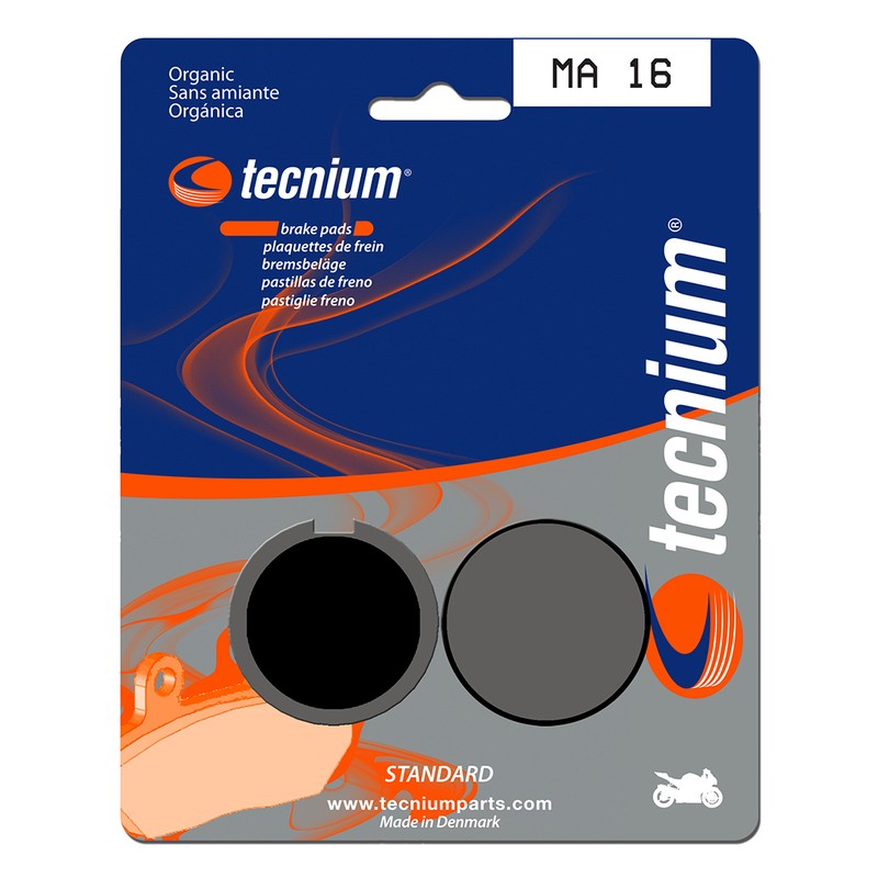 Plaquettes de frein TECNIUM route organique - MA16 Plaquettes de frein TECNIUM route organique - MA16